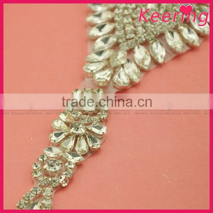 High Quality Sew On Dress Wholesales Crystal Applique WRA-790