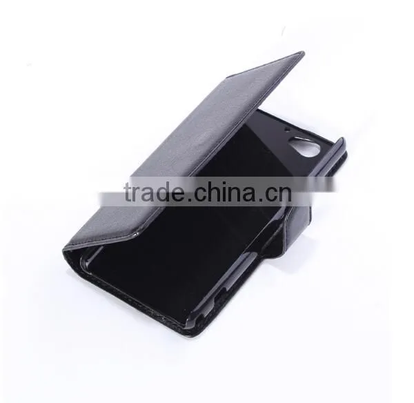 Luxury leather wallet case wholesale case cover for alcatel one touch pop c7
