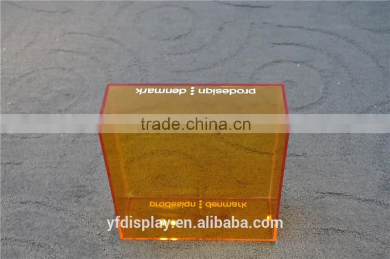 Customized Acrylic Orange Storage Box