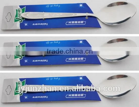 Supermarket hotsell stainless steel teaspoon with paper card packing