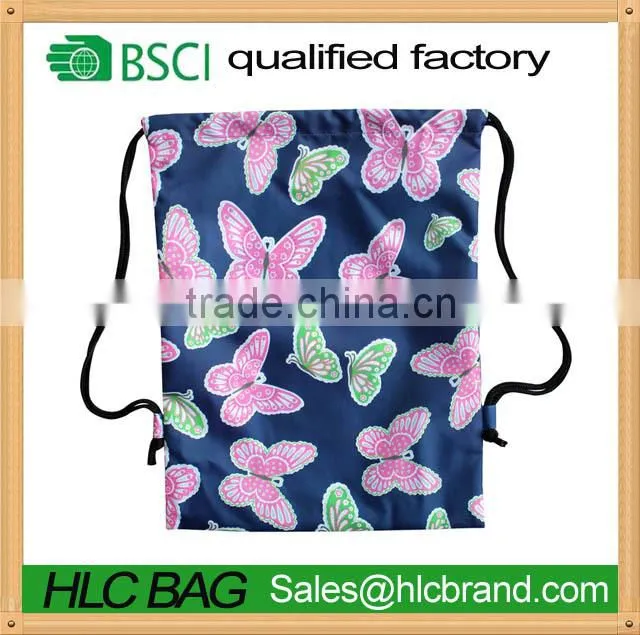 nylon simple backpack polyester drawstring bag HL-PB040