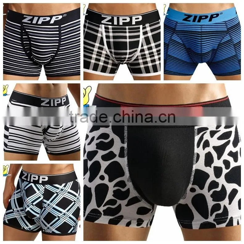 ZIPP Custom Made Wholesale Spandex Underwear Custom Logo With Factory Prices Man Boxers