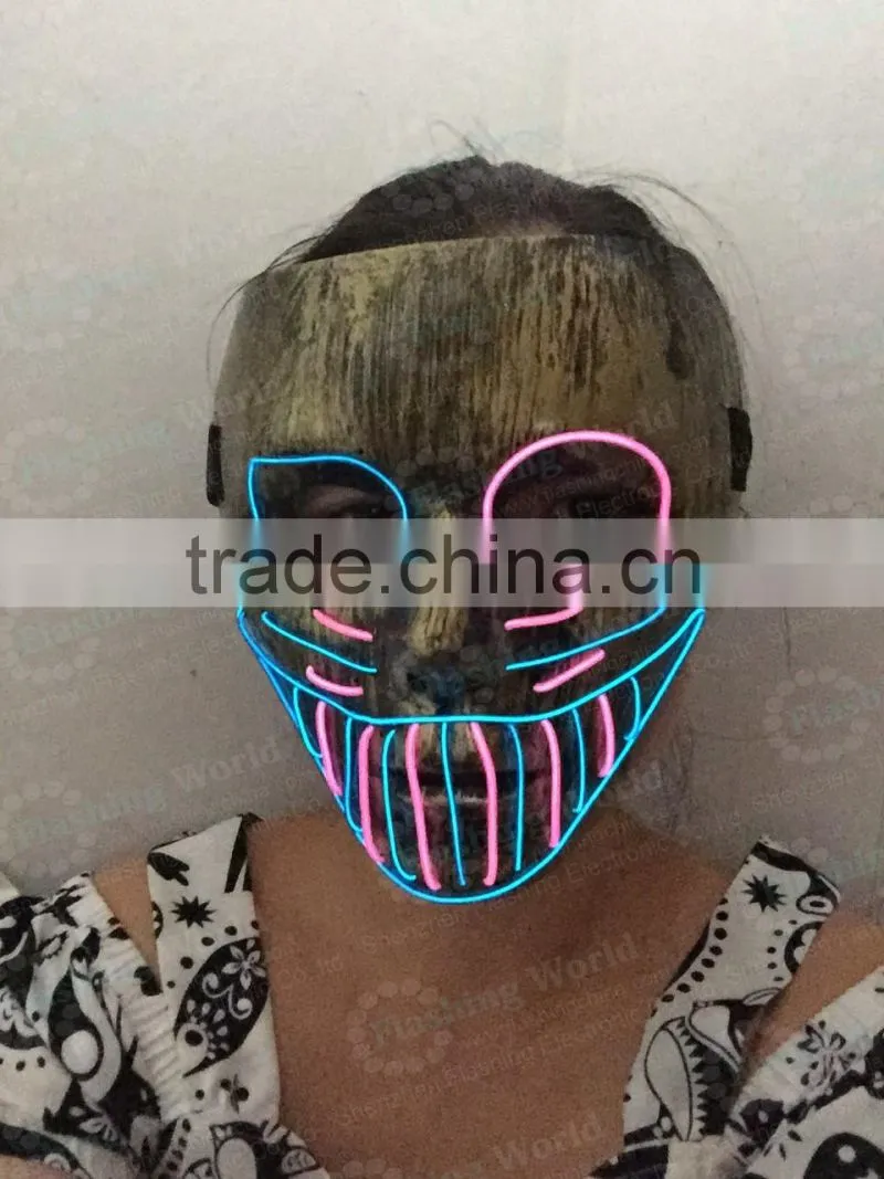Wireless Fashion masquerade neon party mask, party supplies fashion flashing neon party mask