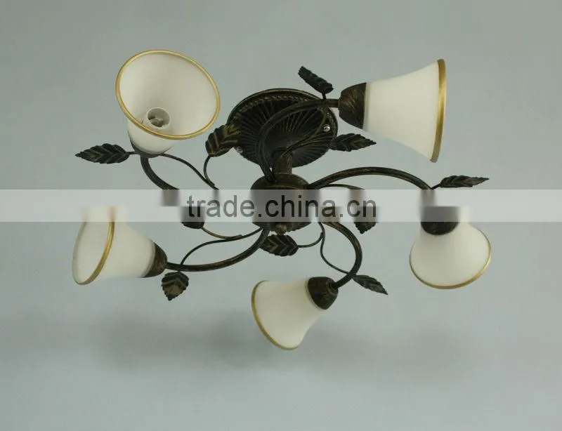 Beige and yellowish Flower 3 lampholders Chandelier pendant