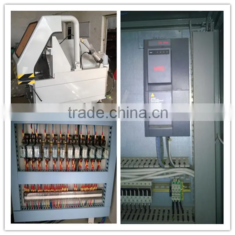 Double heads cnc cutting saw for aluminum profile with air filter ,air gun,and Automatic lubeication
