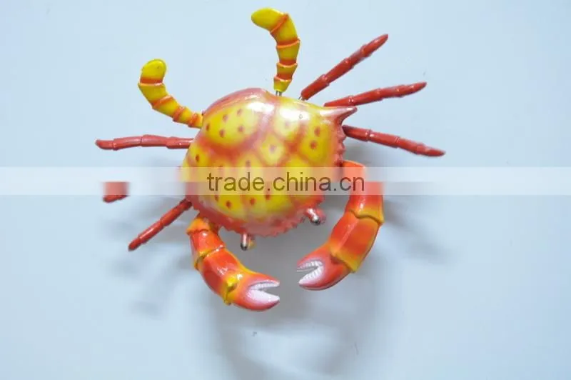 3 inch Pearl Powder Plastic Magnetic Crab, Wholesale Souvenirs