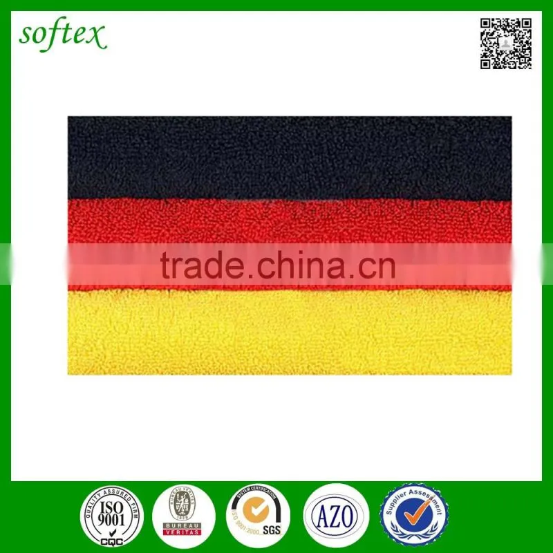 wholesale china factory cotton terry beach towel german flag