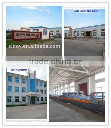 High quality Wave Silver Mirror Glass For Home Decoration in Customer Size