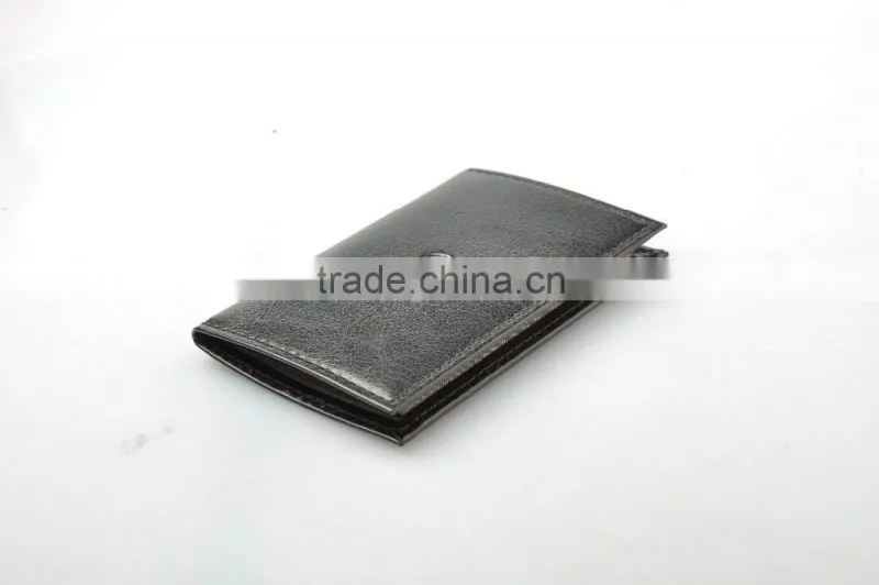 New black RFID blocking leather men's rfid wallet