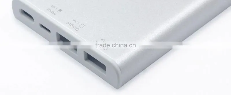 Silver 12000mah wst power bank li-polymer battery best quality and competitive price 12000mah