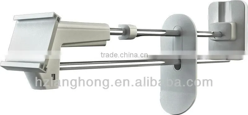 Secure display hooks with pusher for retail store H1001
