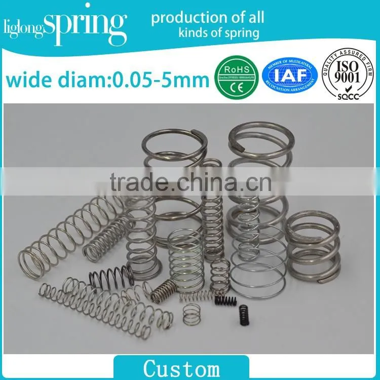 Custom steel helical compression springs for various types