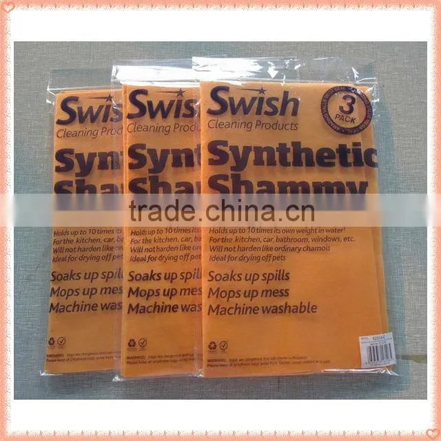 Orange super absorbent viscose rayon cleaning cloth