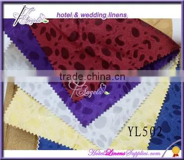 cheap polyester damask restaurant tablecloths for table decorations in banquets, events