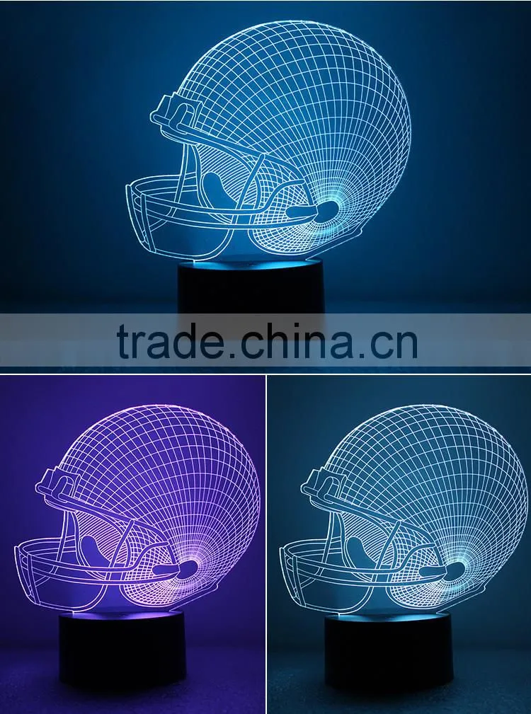 3d night light lamp decorative night lamp skull Baseball caps shape