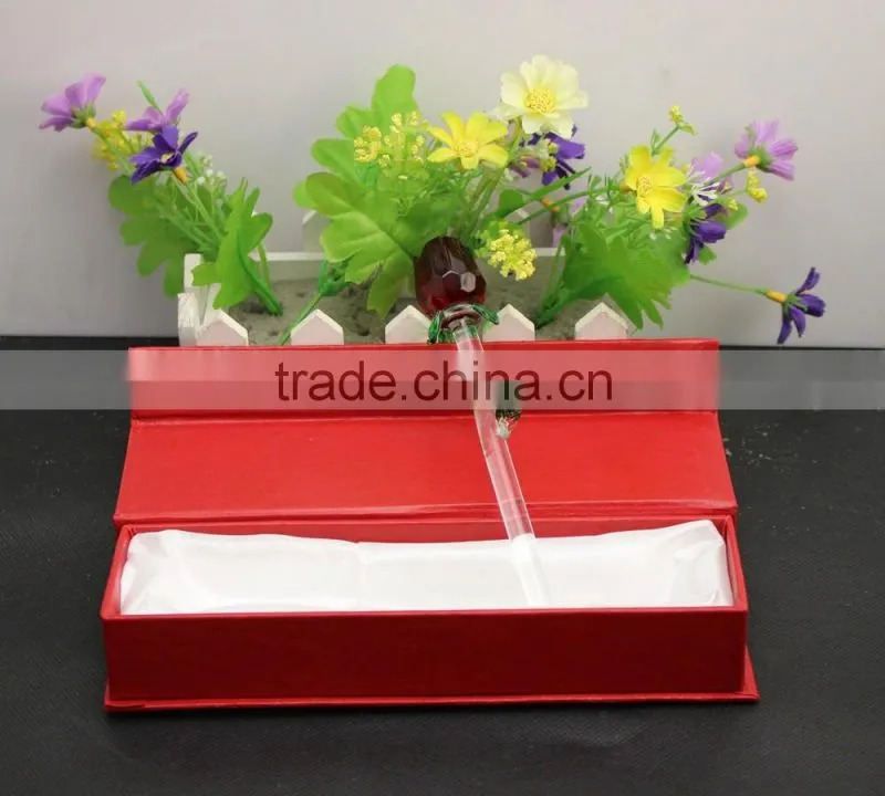 2016 Latest Design Romantic Crystal Rose Flower for Wedding Favors 160*25mm red /pink hot selling