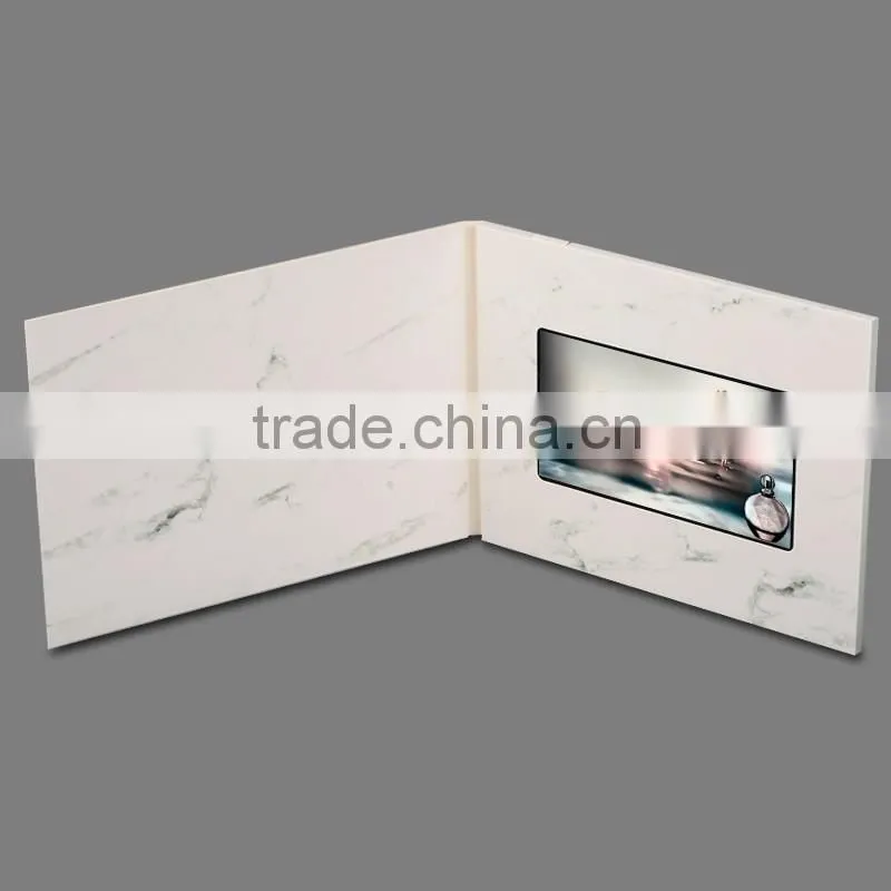 CE/ RoHS/FCC factory supply video card ,lcd video brochure card with hard cover