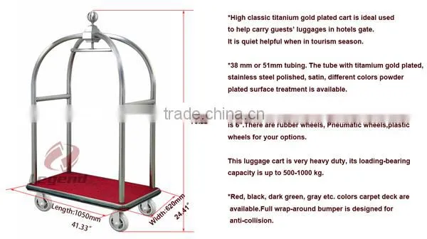 Premium Ball Crown bellman carts,made in china