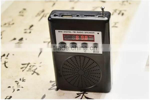 Robot-138 Portable card speaker, speaker with TF/Micro SD card/USB disks, radio fm