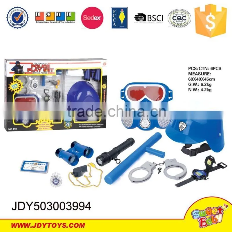 Wholesale plastic kids toy play children game toy police set