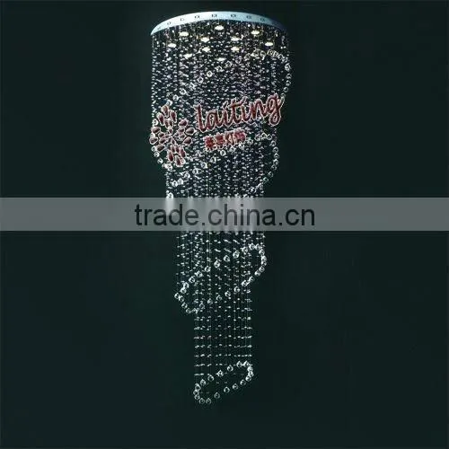 Crystal chrome indoor stair lighting