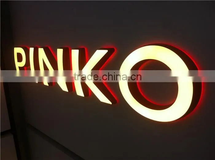 waterproof laser cutting led acryl wall sign board