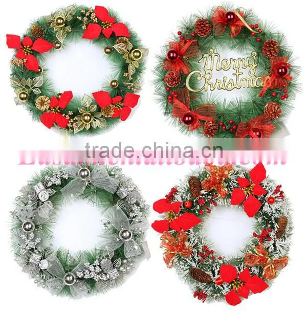 Customized christmas decoration artificial christmas wreath