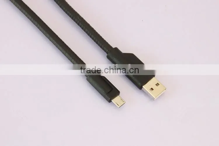 25/45/60cm Flexible Metal Micro USB Data Sync Charger Stand Holder Cable for Android phone Samsung iphone