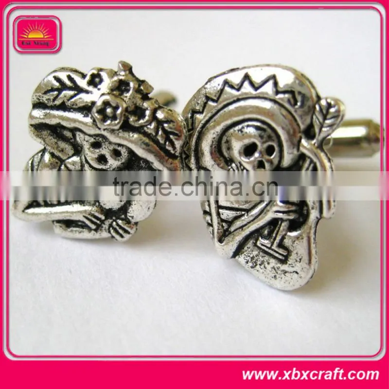 Hot selling business metal guitar cufflink
