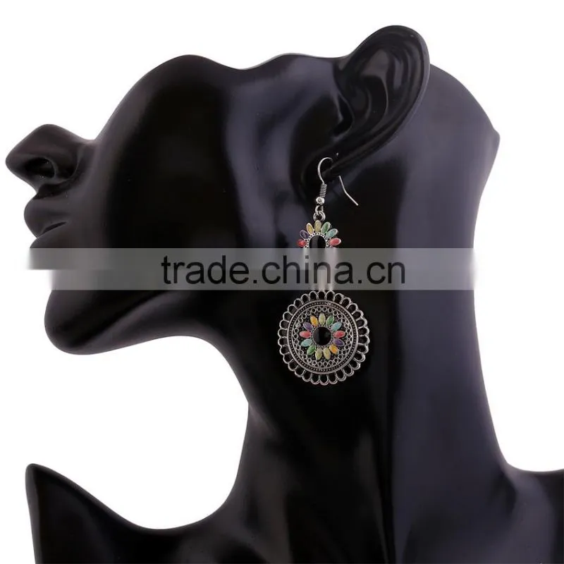 Top sale korean style imitation diamond woman drop earrings sotck