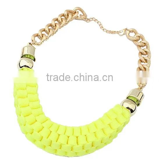 2015 factory new products handmade fabric necklace