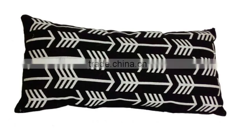 Portable Black 14*7'' cotton fabric car pillow for neck