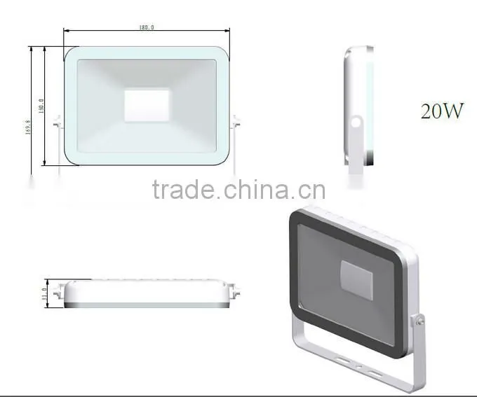 10W/20W/30W/50W Ultra Thin Thickness Wire Slim Outdoor Led Flood Lights