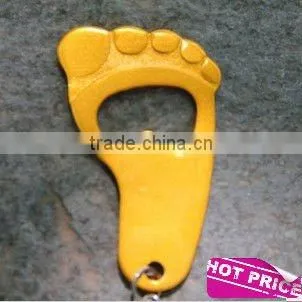 Watower Aluminium foot shape Bottle Opener Keychain