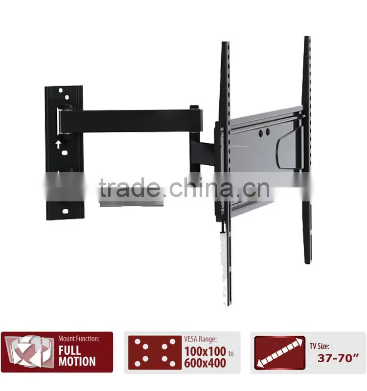 Large full motion heavy duty telescoping LCD led TV wall mount bracket for 37 ~ 70 inch