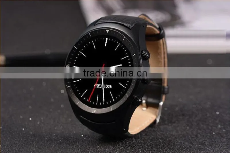 Round Display Android 4.4 smart watch with sim card slot support WIFI GPS Bluetooth