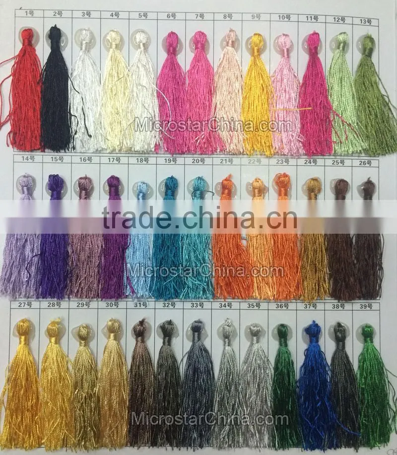 5cm Hang Acrylic Beads Silk Tassel Moroccan Silk Tassel For Jewelry In Tassel Fringe