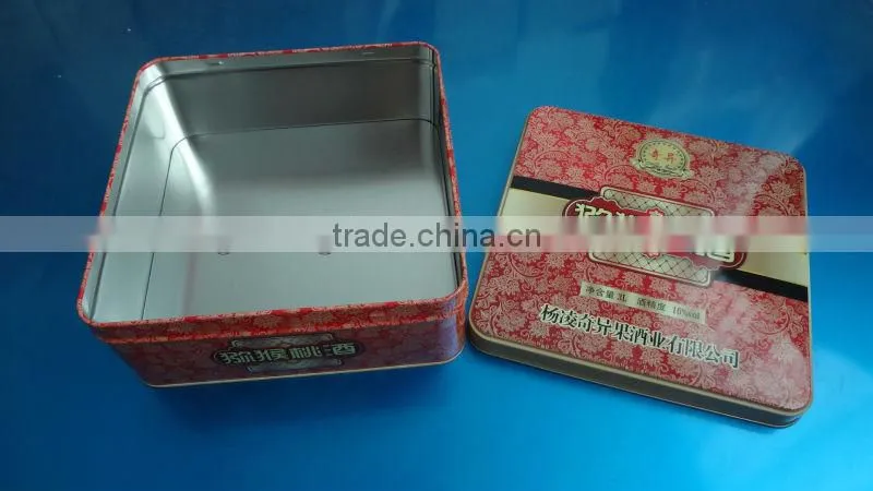 square cake tin box/packaging tin box