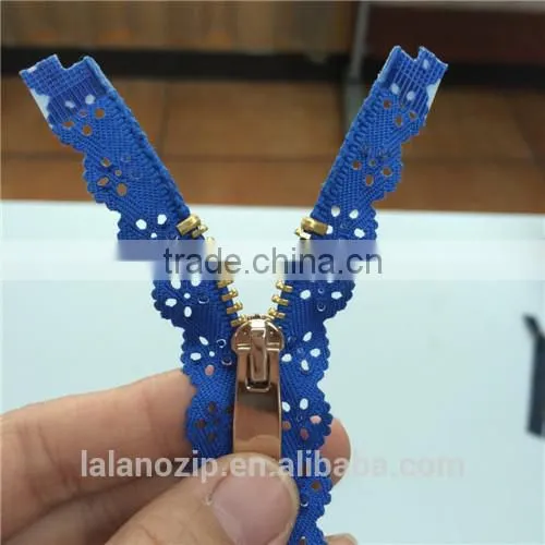 rhinestone chain for 100 polyester zippers wholesale 5# brass