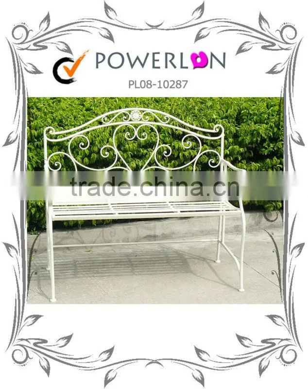 Durable New Vintage Wrough Iron Metal Folding Bench For Park Garden I21 TS11 X11B PL08-10286