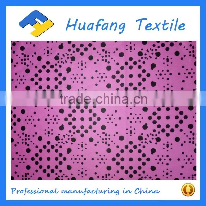 wave point printed interlock knitted fabric