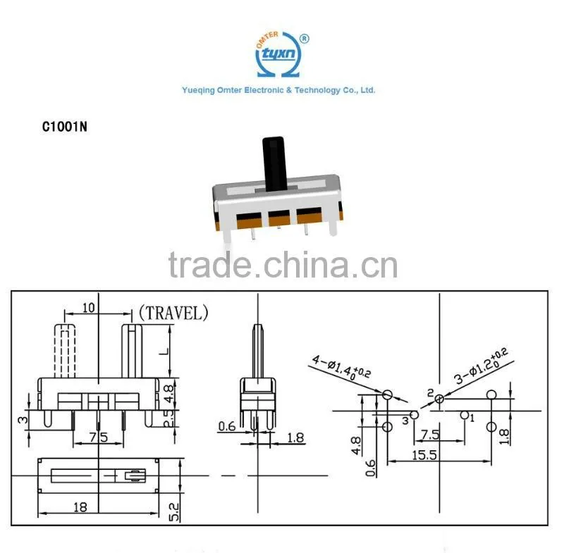 C1001N Potentiometers Slide Types