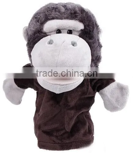 Plush monkey Animal Hand Puppet for kids gifts / home schools and other learning centers educating plush toys