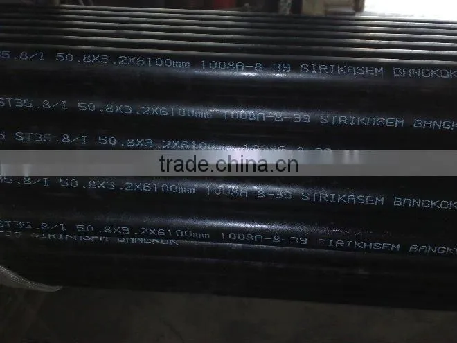 ST 35.8 gas used Seamless Carbon Steel boiler Pipe