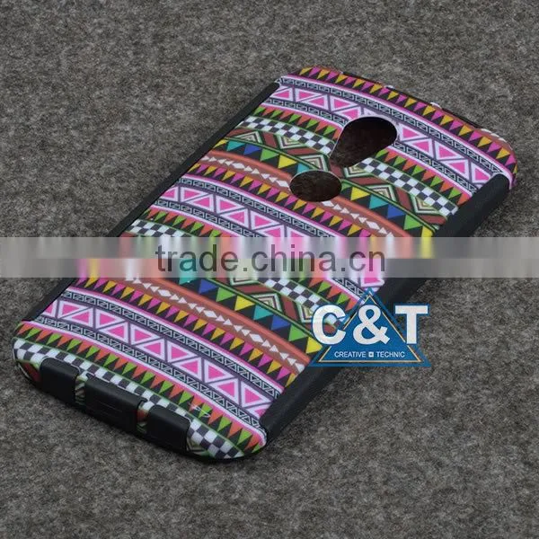 C&T Colorful Printed Slim Protective Polycarbonate Hard Back Case Cover for Motorola Moto G2