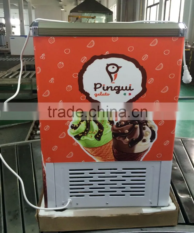 Top loading freezer flat glass oem freezer made in china wholesales