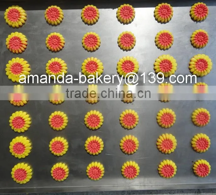 industrial cookie depositor machine tripple color cookie machine