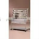 Black newspaper metal racks