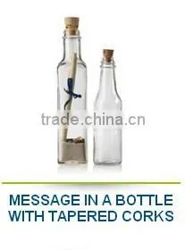 Message in a bottle gift glass bottle drift bottle with tapered corks