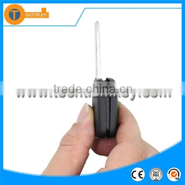 transponder car keys fobs blank for Citroen c3 c2 key cover fob case blank key shell with 307 VA2 blade NO groove on blade